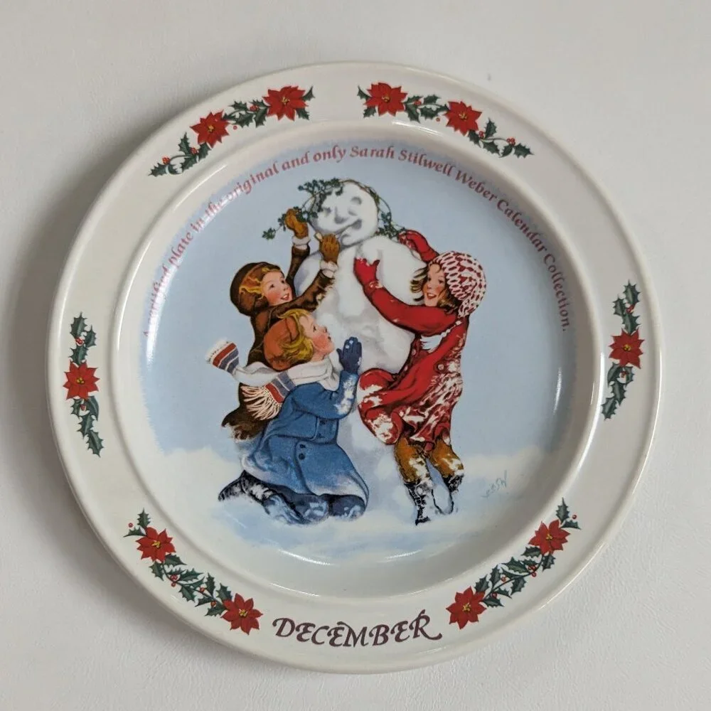 Sara Stilwell Webber Calendar Collections Plate July By Newell Pottery 1984